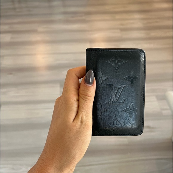 Louis Vuitton pocket organizer black leather - Picture 1 of 7